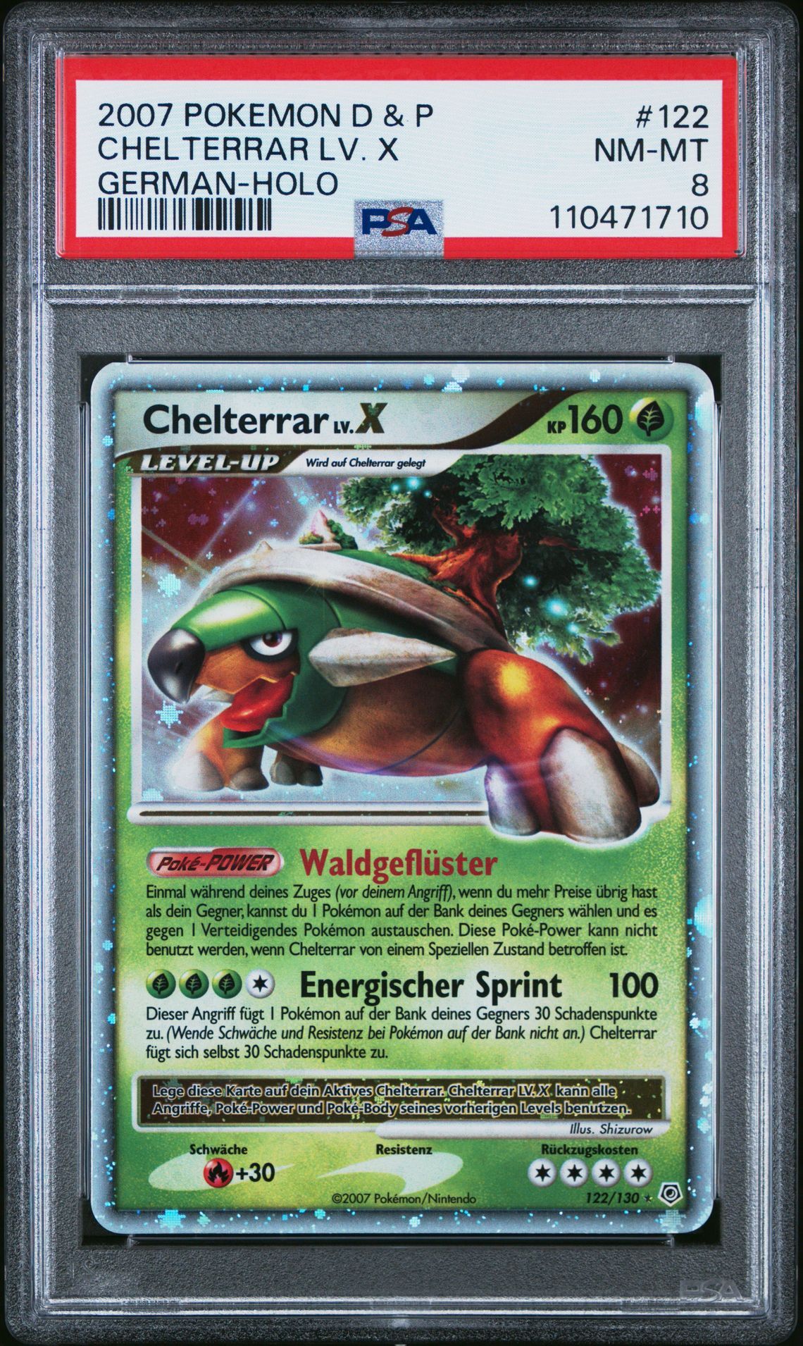 2007 POKEMON DIAMOND & PEARL 122 CHELTERRAR LV. X-HOLO GERMAN - PSA 8 NM-MT - Pokémon 2007 POKEMON DIAMOND & PEARL 122 CHELTERRAR LV. X-HOLO GERMAN - PSA 8 NM-MT - Pokémon