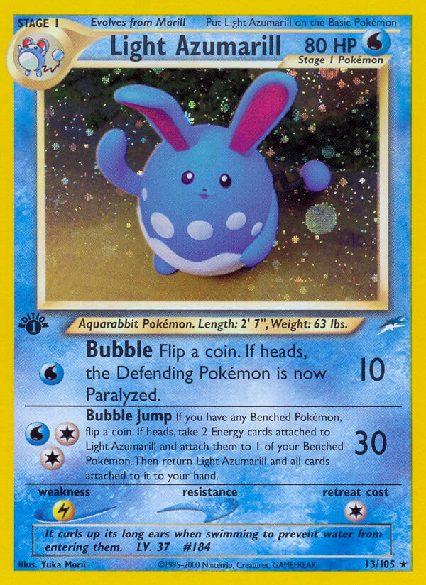 Light Azumarill - 13/113 - 1st Edition - EN Light Azumarill - 13/113 - 1st Edition - EN
