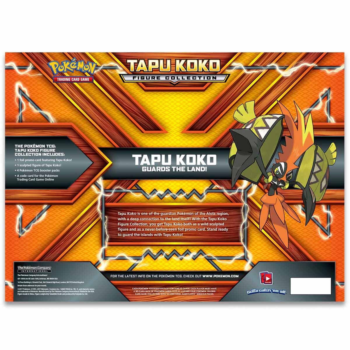 pokemon tcg tapu koko pin collection card game Sun & Moon seen foil promo card Pokémon TCG: Tapu Koko Pin