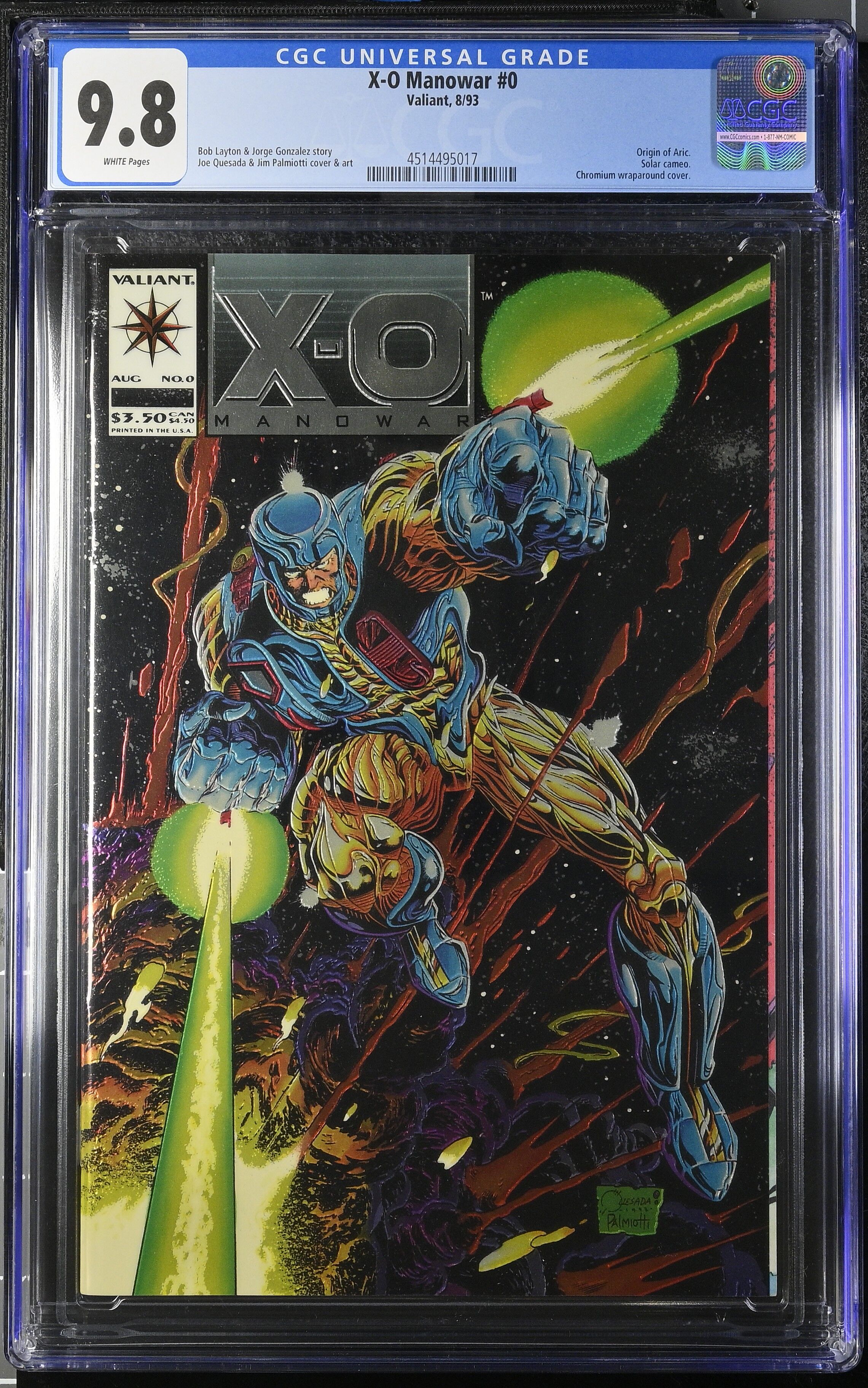 X-O Manowar #0 CGC 9.8 X-O Manowar #0 CGC 9.8