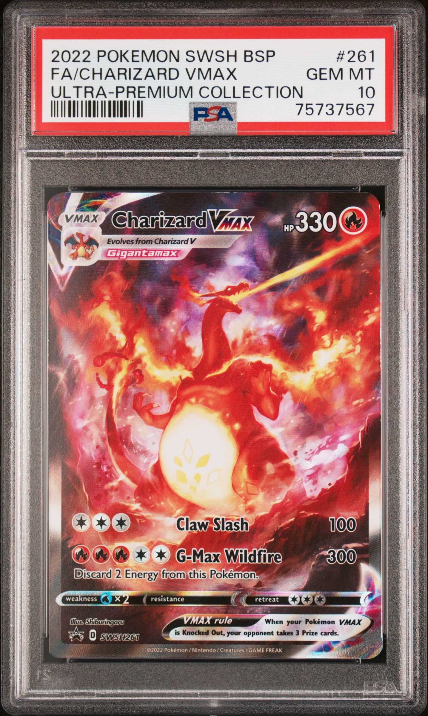 Charizard VMax SWSH261 - Ultra Premium Collection - Full Art - PSA 10 GEM MT - Pokémon