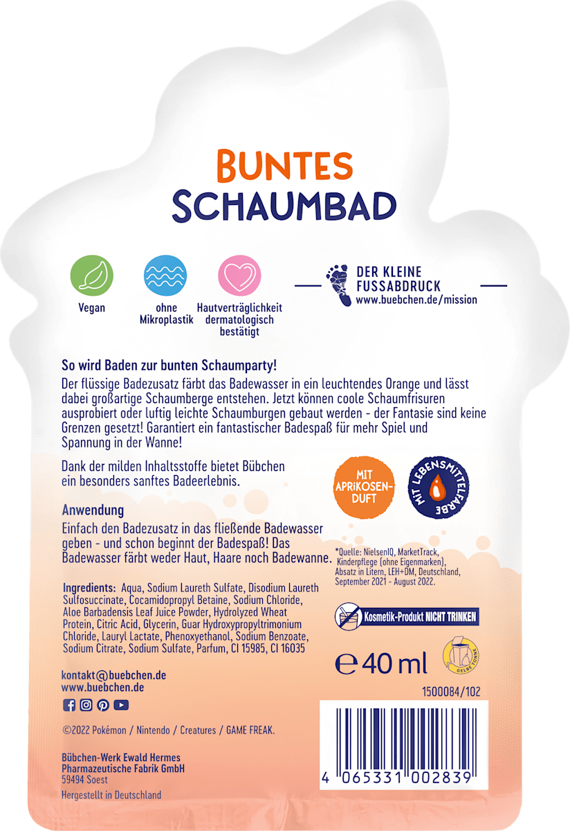 Schaumbad Glurak Feuerwirbel Pokémon, 40 ml Schaumbad Glurak Feuerwirbel Pokémon, 40 ml