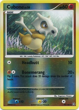 Cubone - 90/146 - Reverse Holo - EN