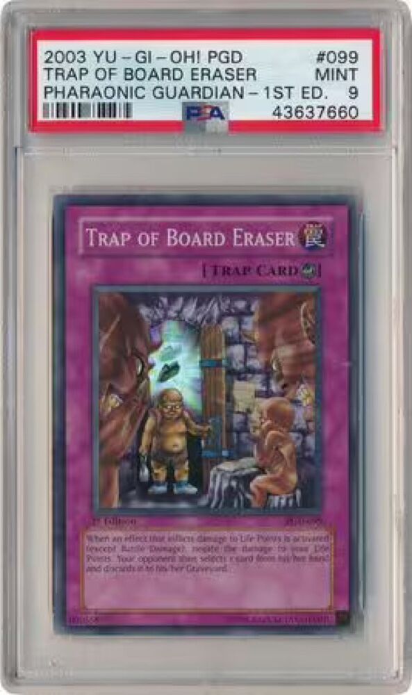 Trap of Board Eraser - PGD-099 - PSA Mint 9 - Super Rare 1st Edition (PGD) 7660 - Yu-Gi-Oh!