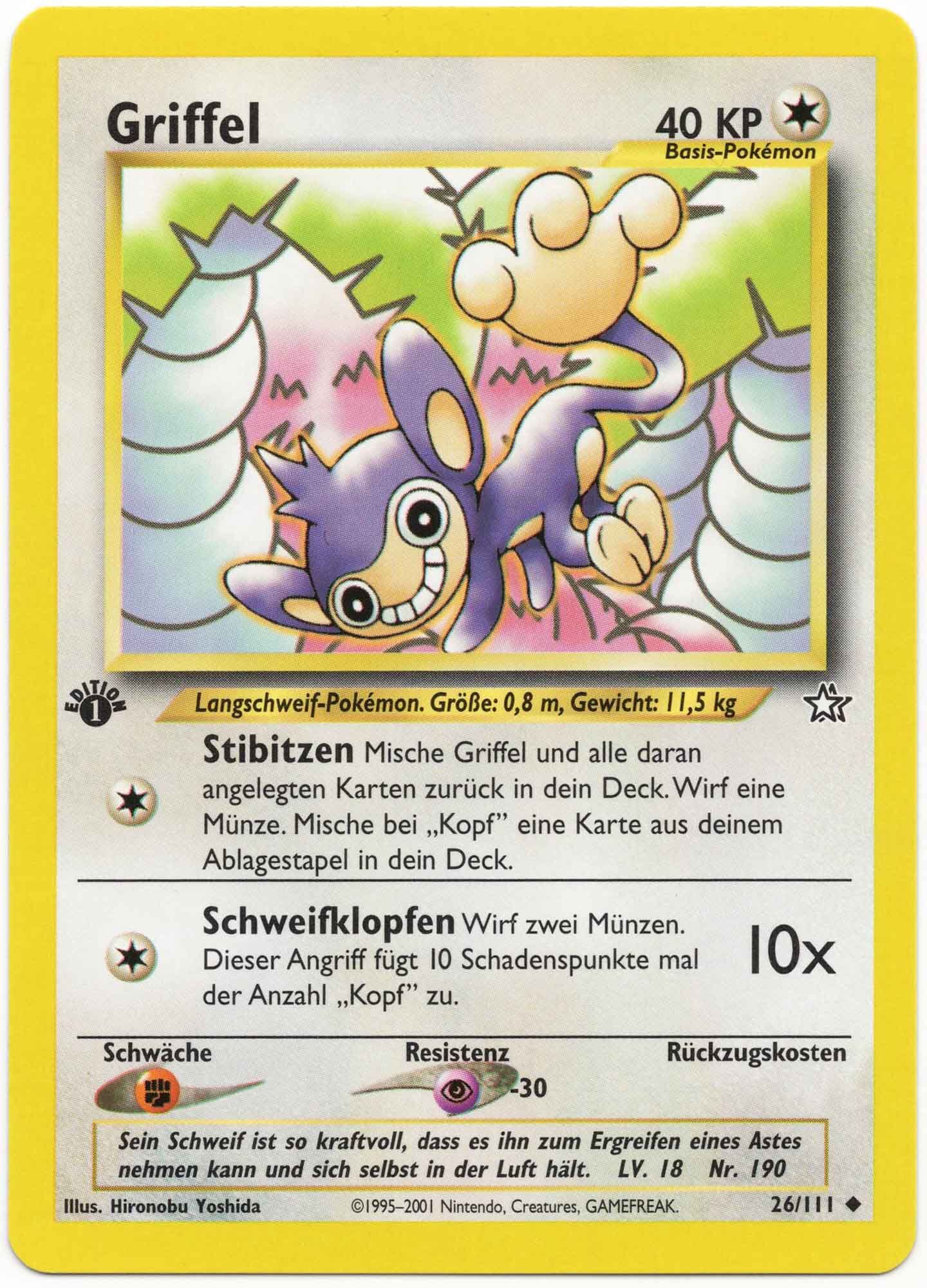 Griffel 26/111 1. Edition - Pokémon TCG