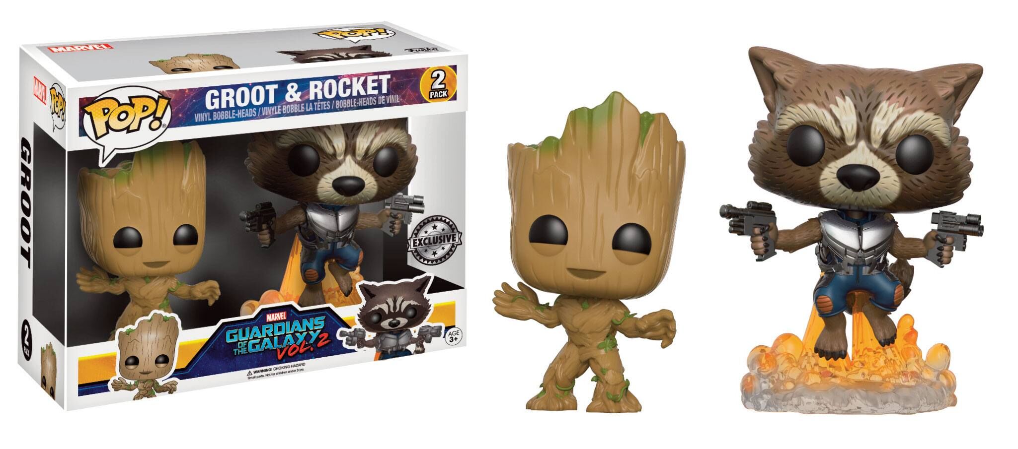 Guardians of the Galaxy 2 POP! Marvel Vinyl Figuren 2er-Pack Groot & Rocket 9 cm
