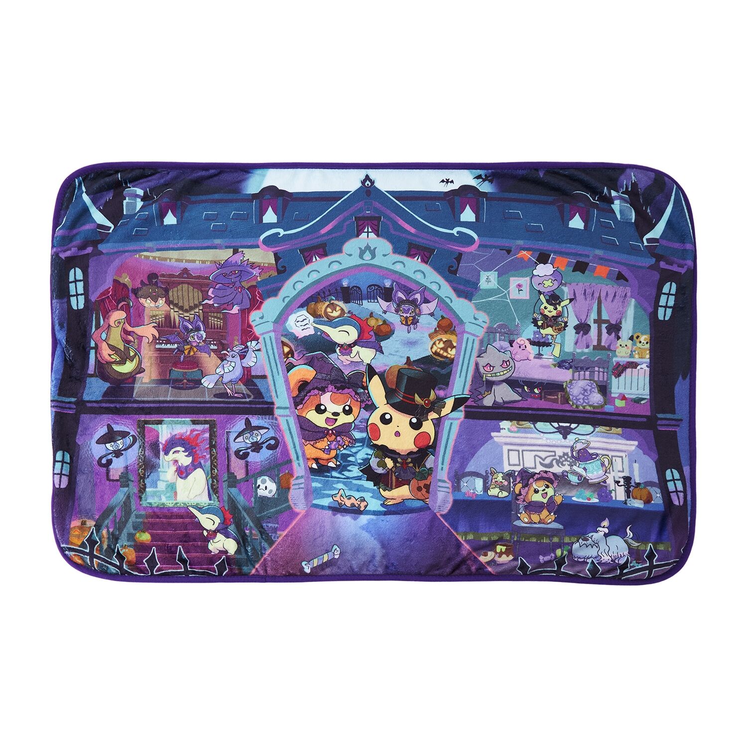 Pokemon Center Original - Halloween Ghost Chateau Blanket with Pouch