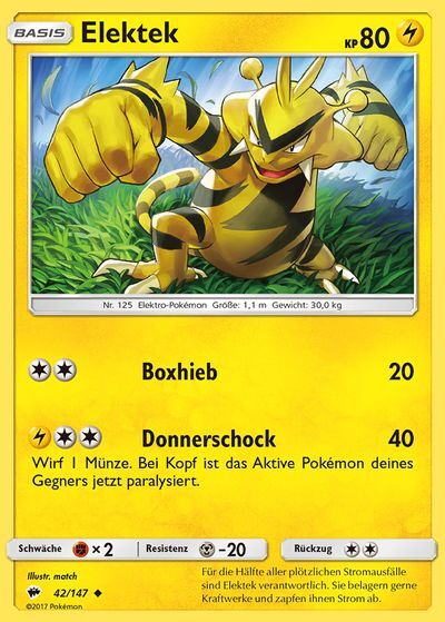 elektek-pok-mon-tcg Elektek 042/147 - Pokémon TCG