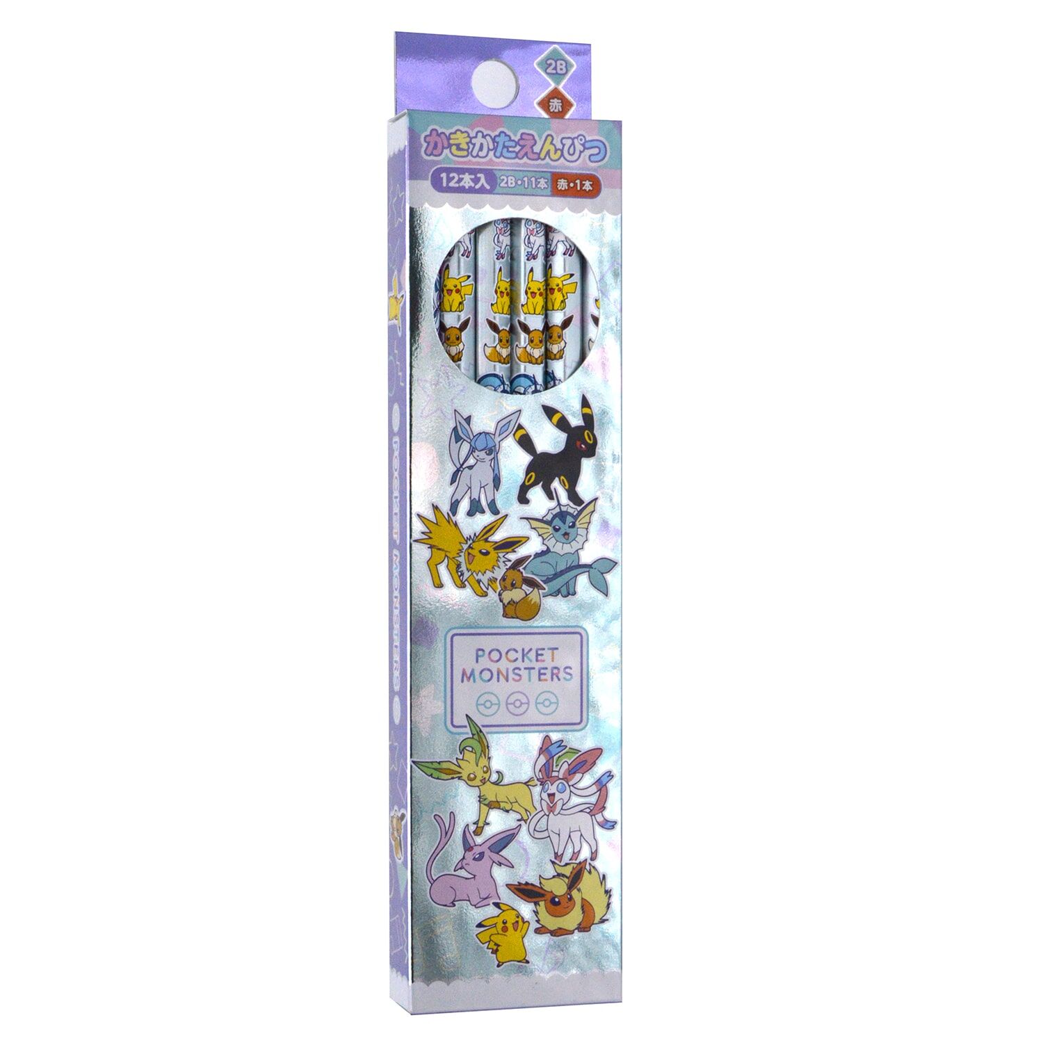 4901772418924_l Pokemon Center Original Metallic Eeveelutions Kakikata Pencil 2B Pastel Flakes 12 Pack
