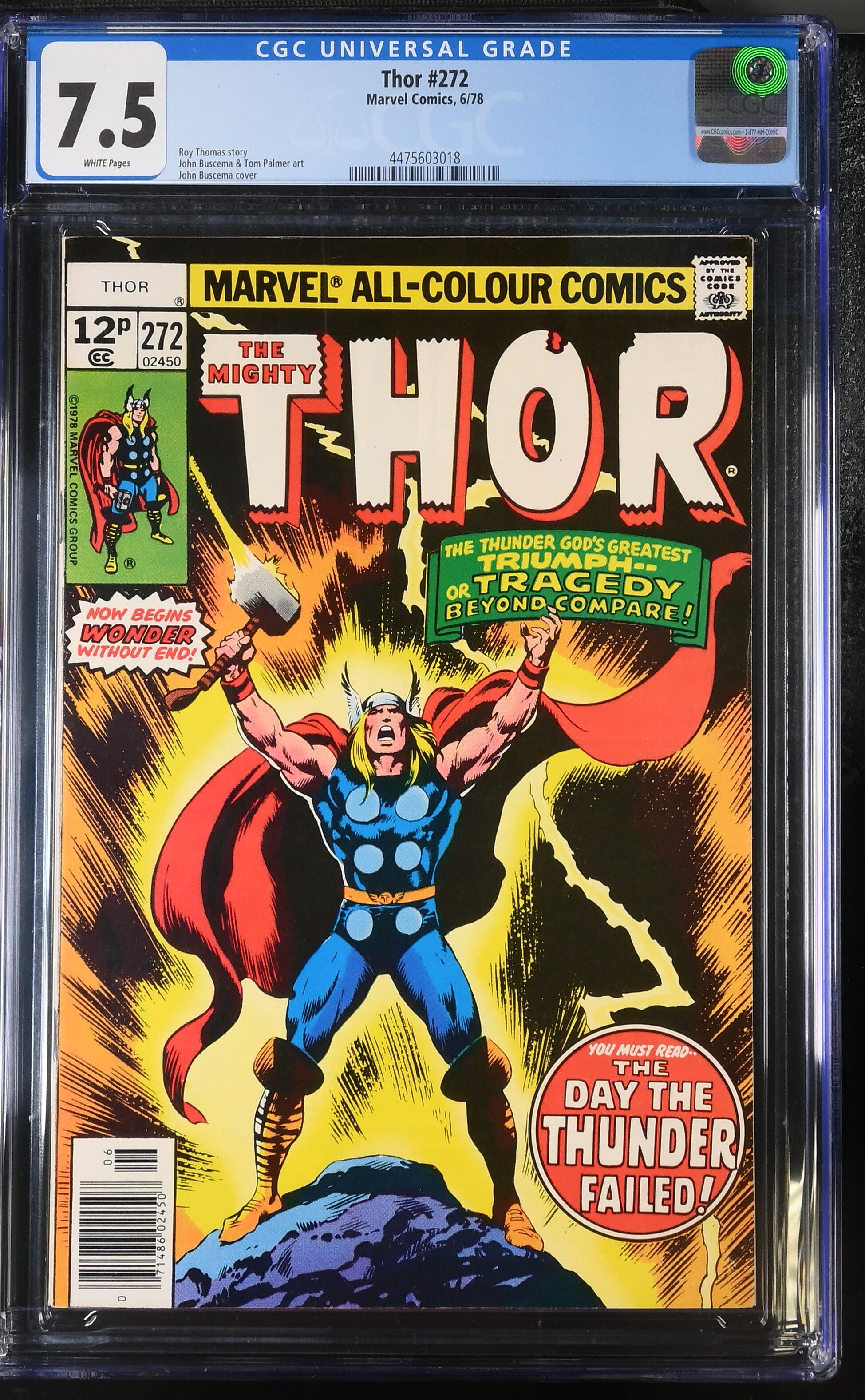 Thor #272 CGC 7.5 Thor #272 CGC 7.5