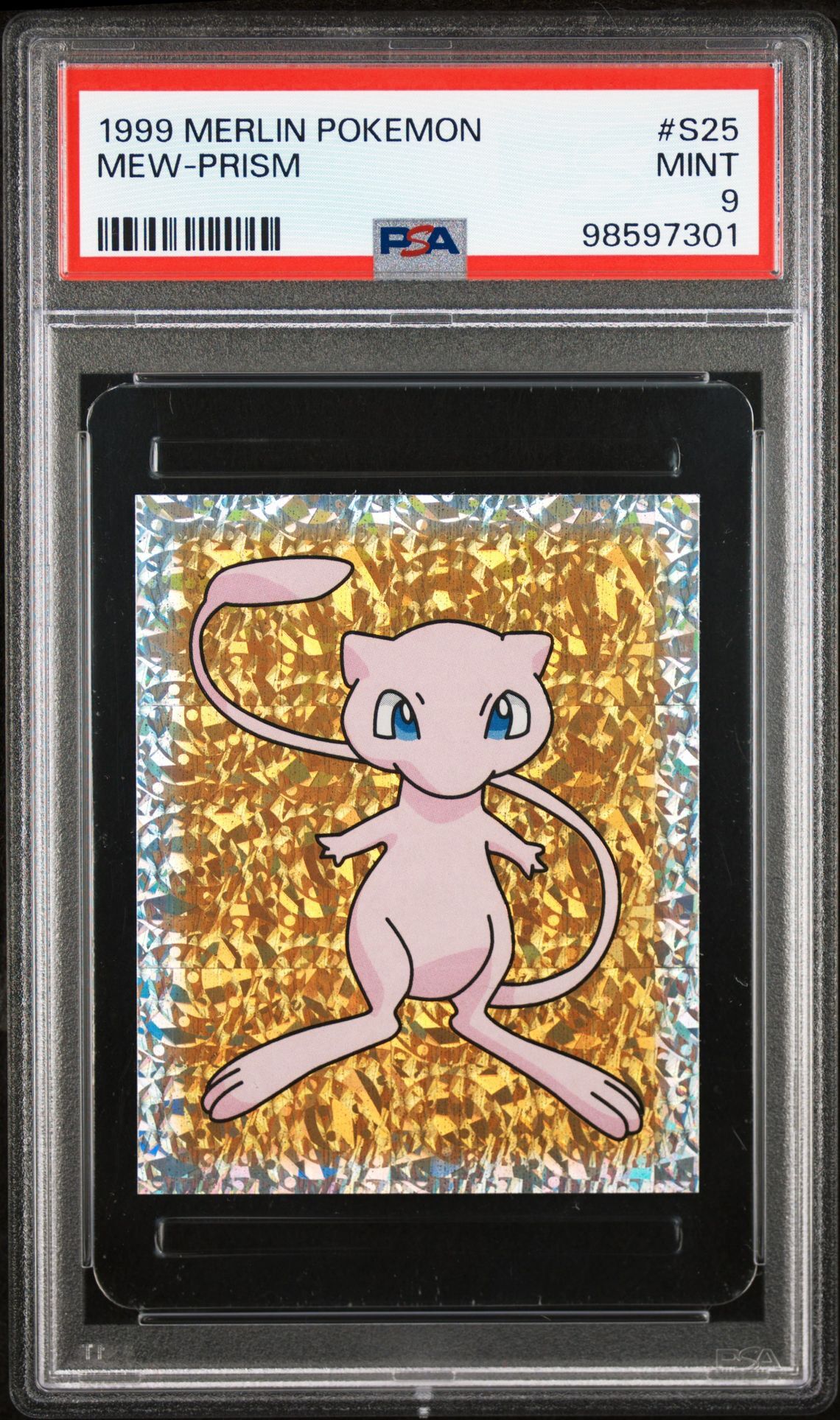 1999 MERLIN POKEMON S25 MEW-PRISM - PSA 9 MINT - Pokémon 1999 MERLIN POKEMON S25 MEW-PRISM - PSA 9 MINT - Pokémon