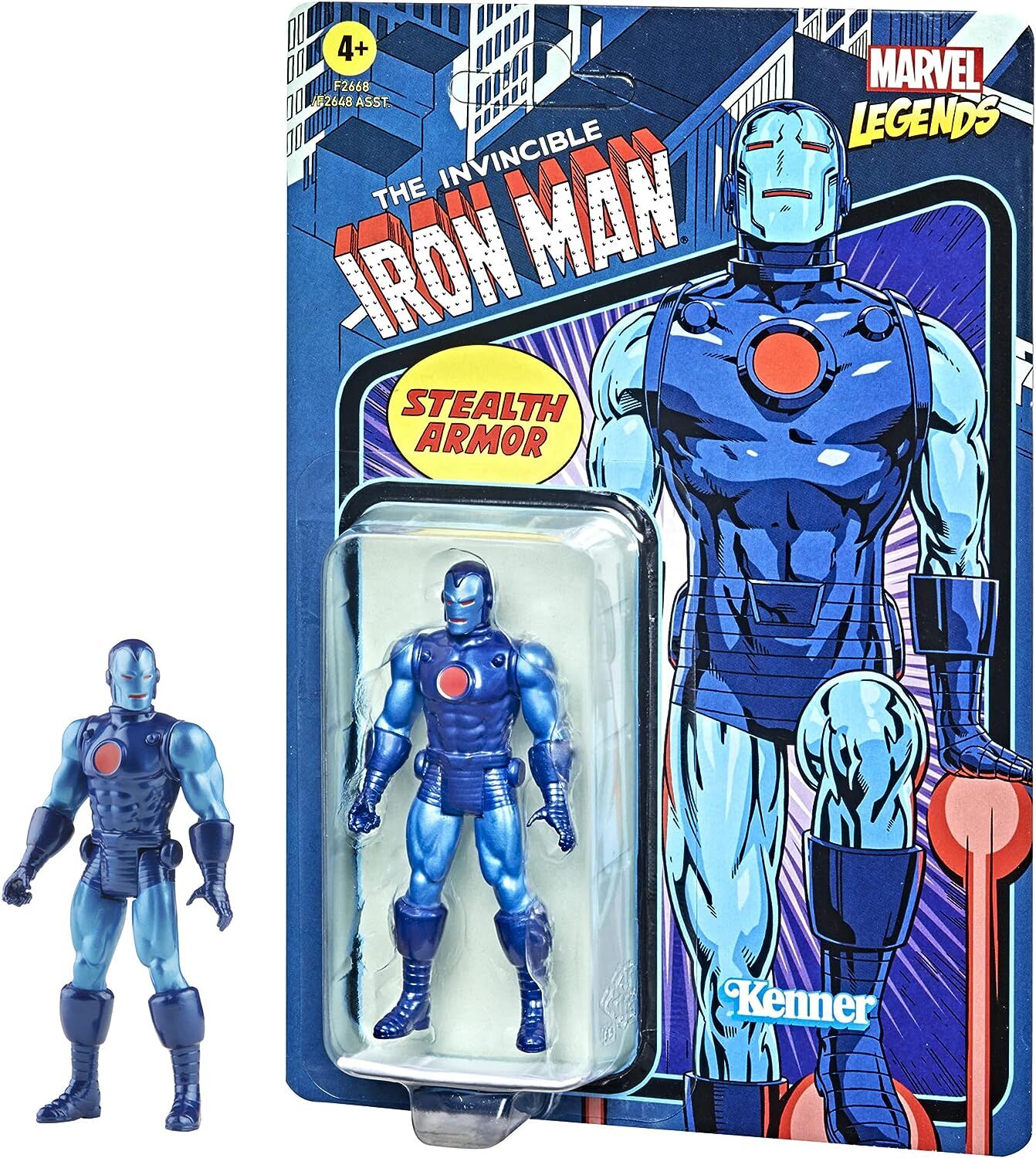 Marvel Legends Retro 375 Collection Stealth Suit Iron Man Actionfigur - 9.5 cm
