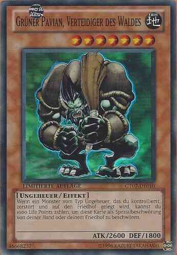 Grüner Pavian, Verteidiger des Waldes - Yu-Gi-Oh!