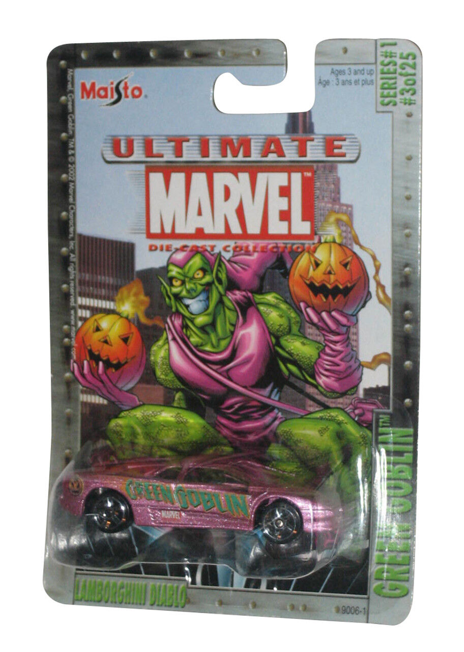 Marvel Ultimate Spider-Man (2002) Maisto Green Goblin Purple Lamborghini Diablo Marvel Ultimate Spider-Man (2002) Maisto Green Goblin Purple Lamborghini Diablo
