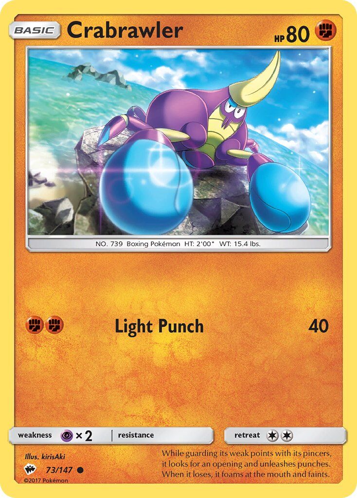 Crabrawler - 73/147 - Pokémon TCG - Lightly Played - EN