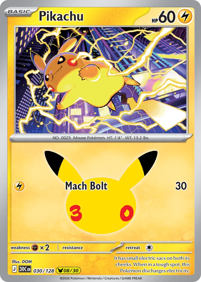 Pikachu - 030/128 - Pikachu Rare - DE - NM | German | Near Mint | PKM ...