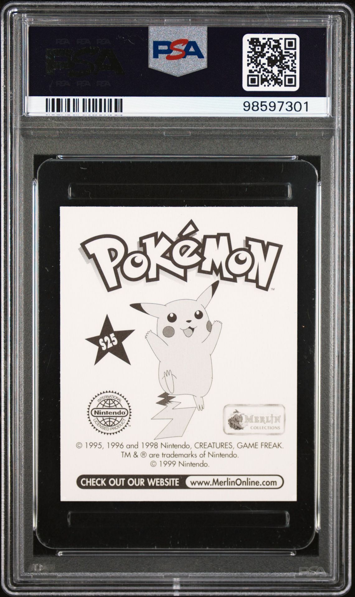Mew S25 - Prism - 1999 Merlin Pokemon Sticker - PSA 9 MINT - Pokémon