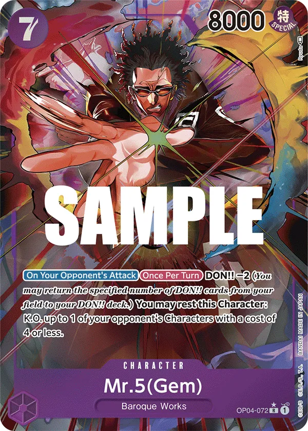 Mr.5(Gem) - OP04-072 - Alternate Art Mr.5(Gem) - OP04-072 - Alternate Art