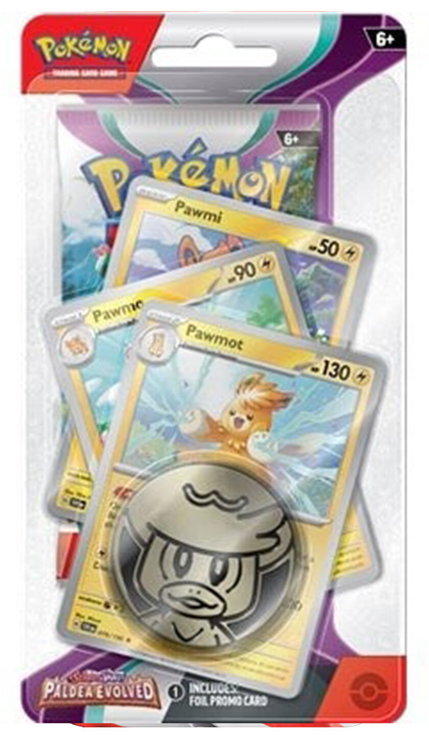Pokémon TCG: Scarlet & Violet - Paldea Evolved Pawmot Premium Checklane Blister - EN Pokémon TCG: Scarlet & Violet - Paldea Evolved Pawmot Premium Checklane Blister - EN