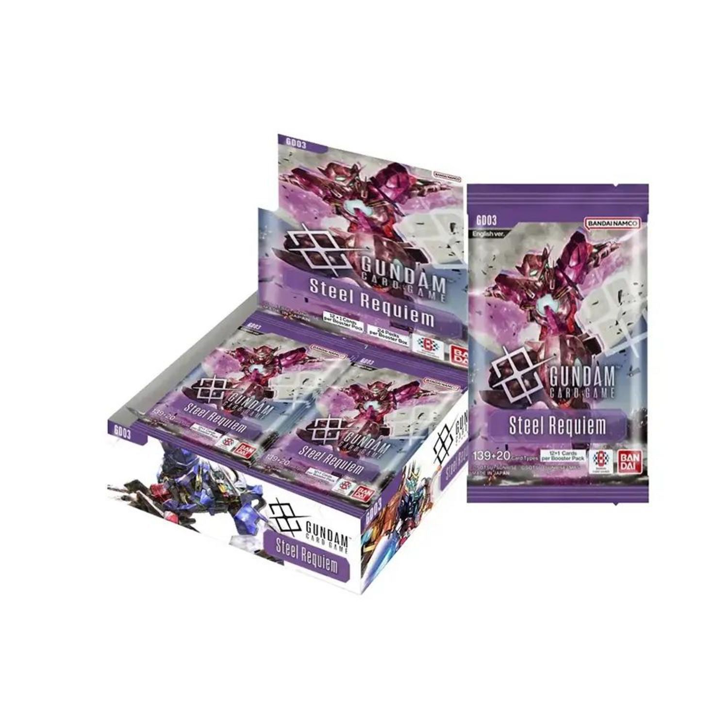 Steel Requiem GD03 Booster Display (24) - Gundam Card Game - EN Steel Requiem GD03 Booster Display (24) - Gundam Card Game - EN