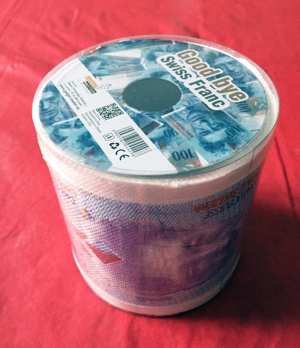 WC PAPIER Good Bye Swiss Franc