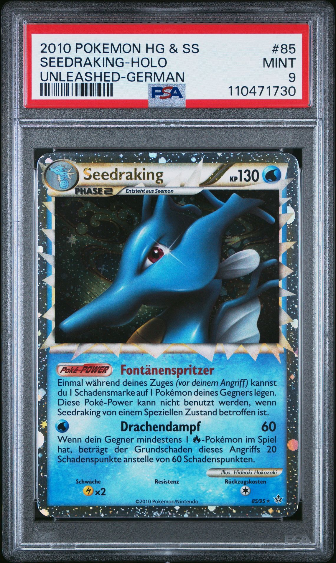 2010 POKEMON HEARTGOLD & SOULSILVER UNLEASHED 85 SEEDRAKING-HOLO GERMAN - PSA 9 MINT - Pokémon 2010 POKEMON HEARTGOLD & SOULSILVER UNLEASHED 85 SEEDRAKING-HOLO GERMAN - PSA 9 MINT - Pokémon