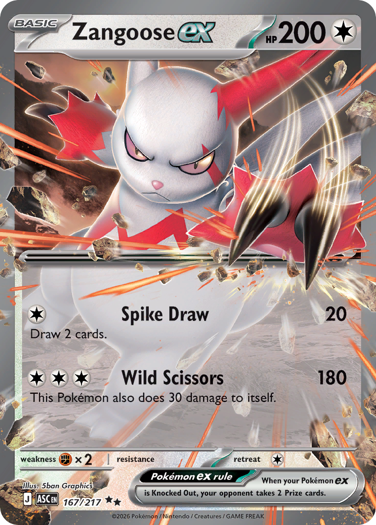 Zangoose ex - 167/217 - EN