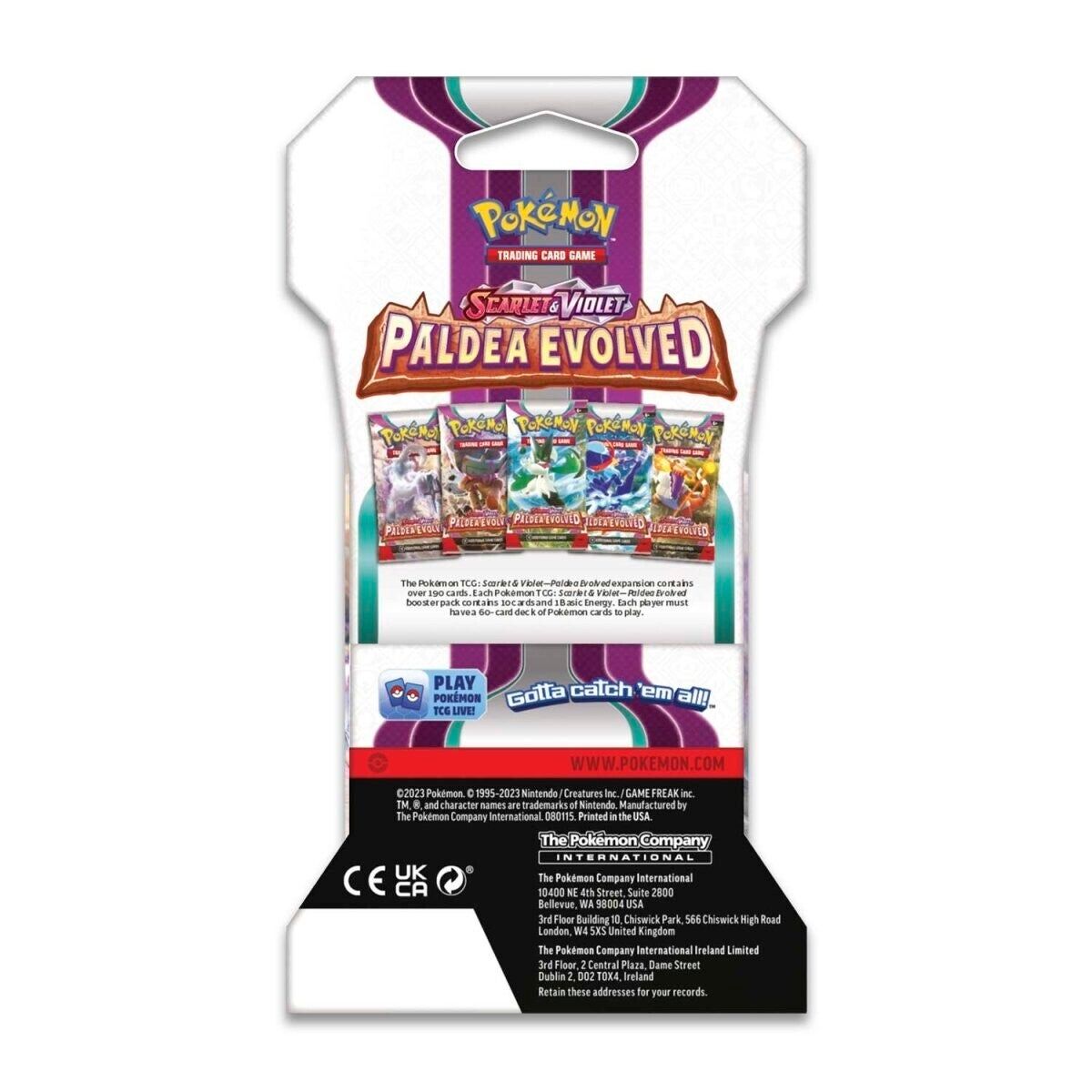 Pokémon TCG: Scarlet & Violet - Paldea Evolved Sleeved Booster Pack (10 Cards) - EN