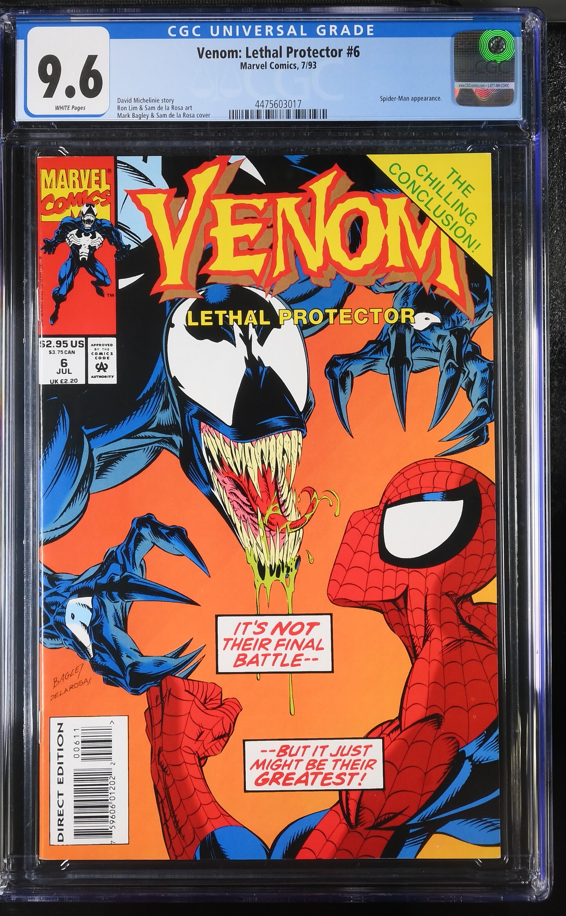 Venom Lethal Protector #6 CGC 9.6 Venom Lethal Protector #6 CGC 9.6