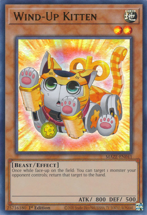 Aufzieh-Kätzchen - MAZE-041 - Ultra Rare - 1. Auflage Aufzieh-Kätzchen - MAZE-041 - Ultra Rare - 1. Auflage