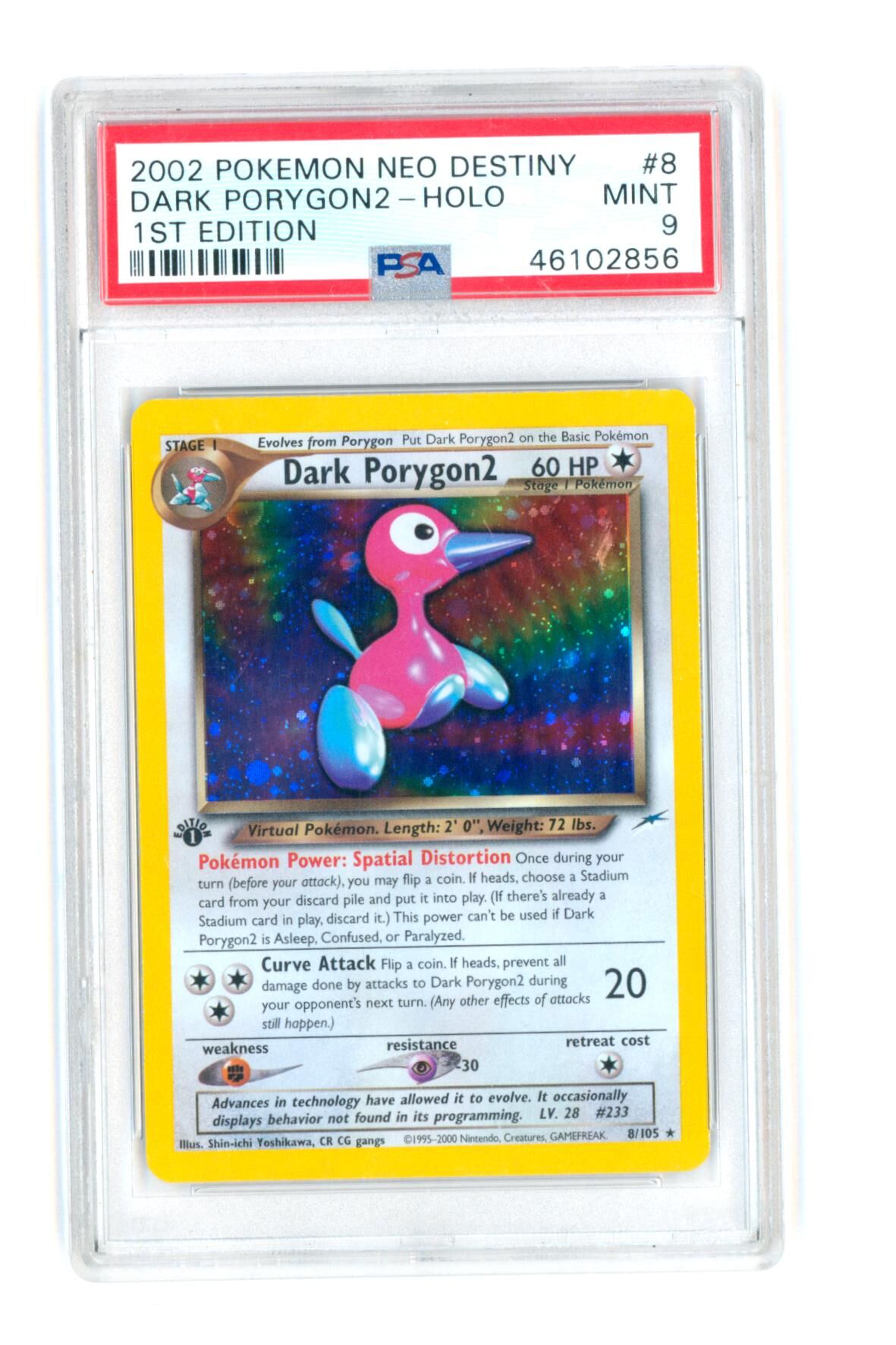 Dark Porygon2 8/105 - 1st Edition Neo Destiny - Holo - PSA 9 MINT - Pokémon Dark Porygon2 8/105 - 1st Edition Neo Destiny - Holo - PSA 9 MINT - Pokémon