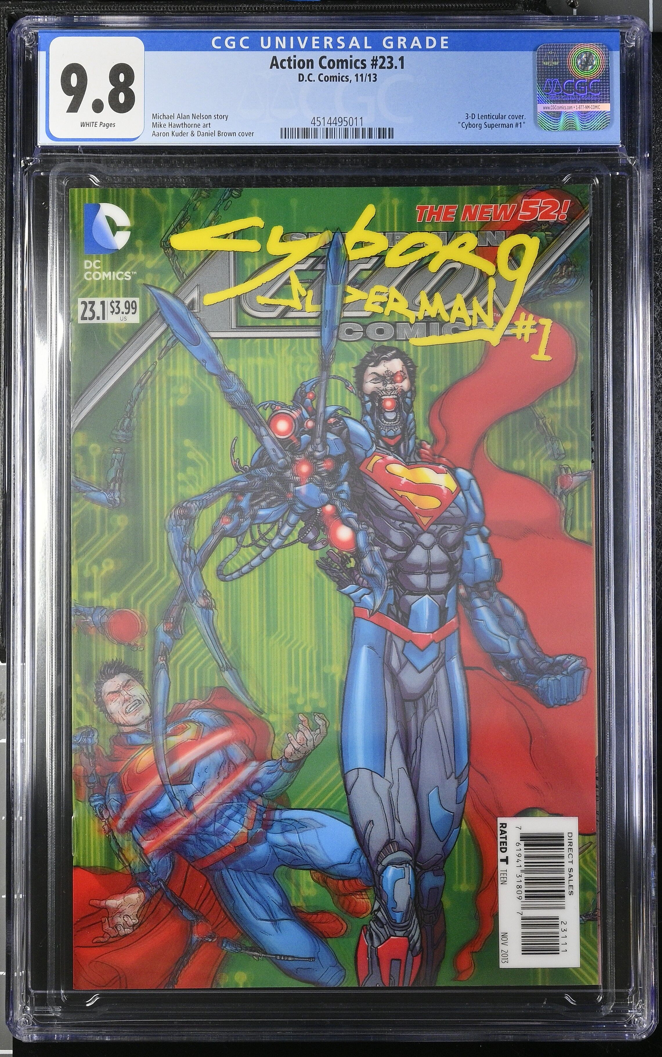 Action Comics #23.1 CGC 9.8 3D Lenticular Cover Action Comics #23.1 CGC 9.8 3D Lenticular Cover
