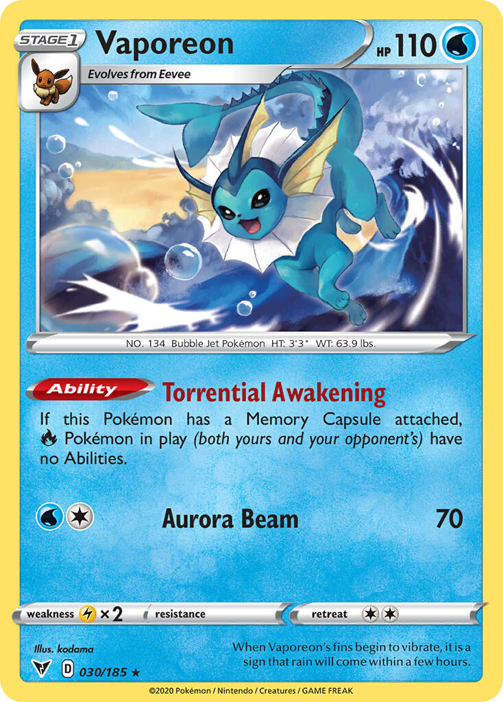 Vaporeon - 030/185 - EN Vaporeon - 030/185 - EN