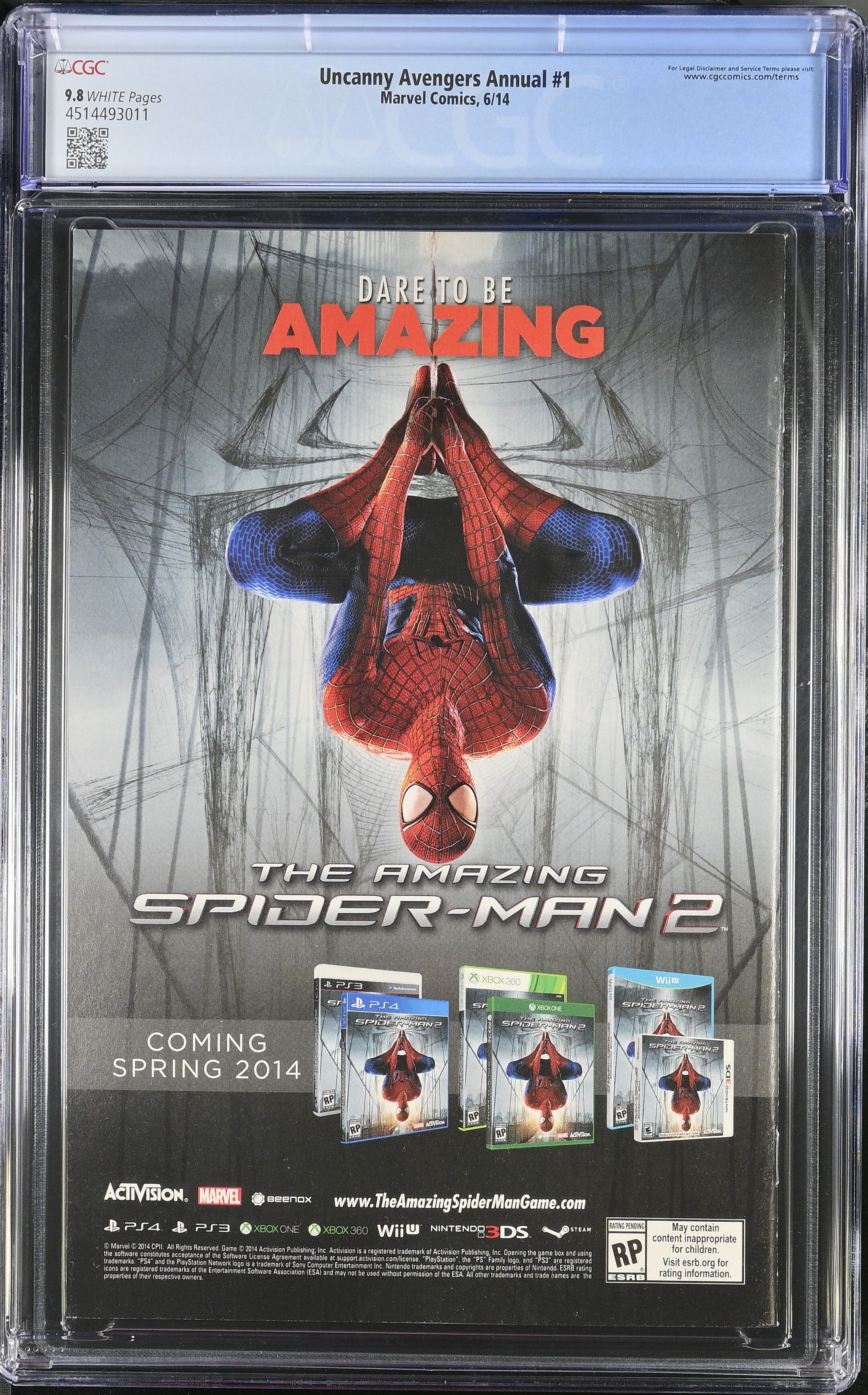 Uncanny Avengers Annual #1 CGC 9.8 Top Pop!
