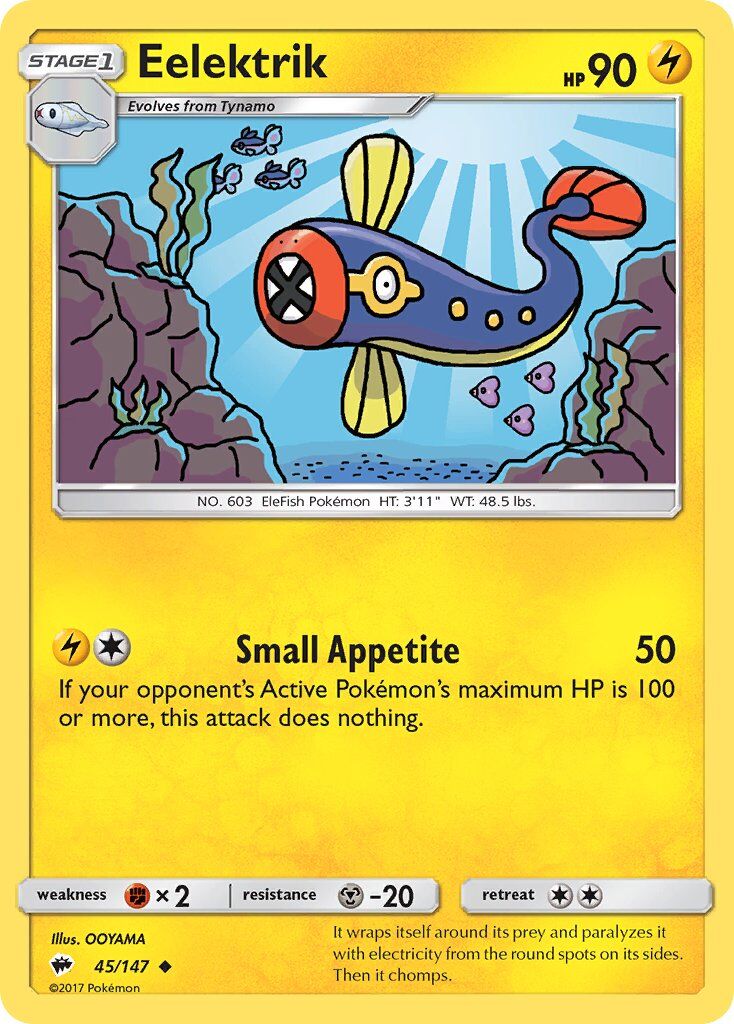 Eelektrik - 45/147 - Pokémon TCG - Lightly Played - EN