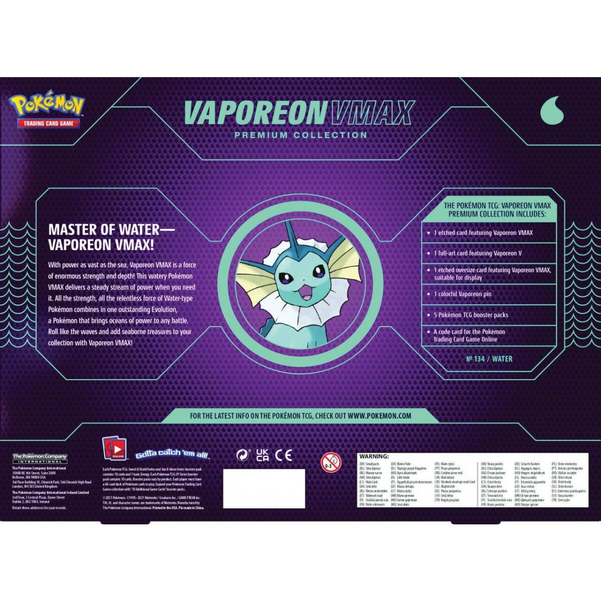 Pokémon Vaporeon VMAX Premium Collection Box - EN