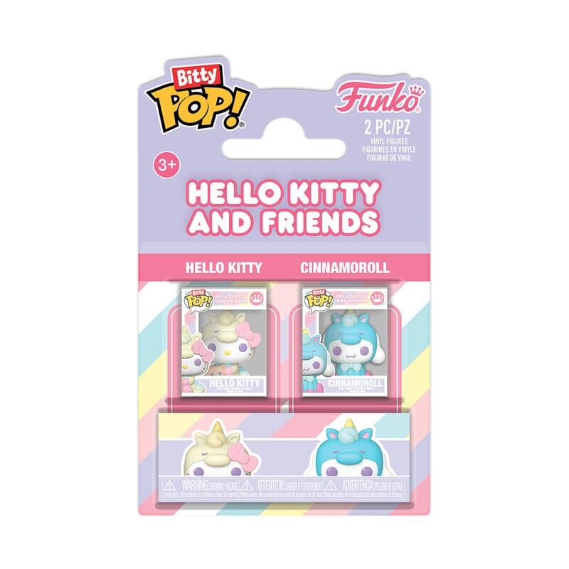 Hello Kitty And Friends Bitty POP! Vinyl Figur 2er-Pack - Hello Kitty & Cinnamoroll - 2,5 cm 