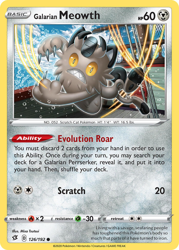 Galarian Meowth - 126/192 - EN