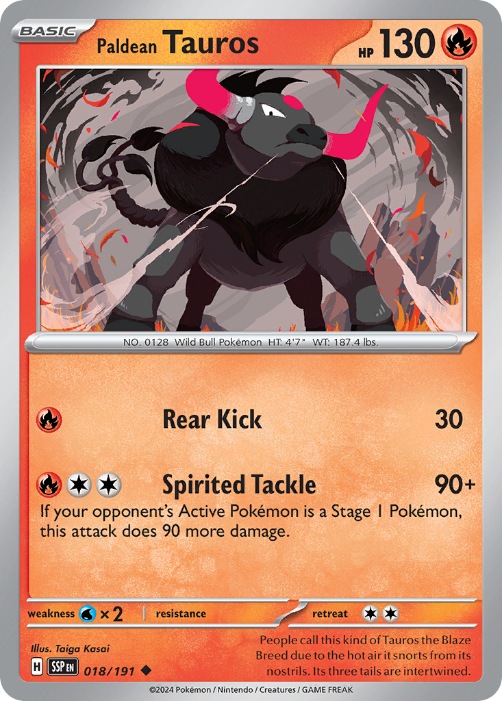 Paldean Tauros - 018/191 - EN