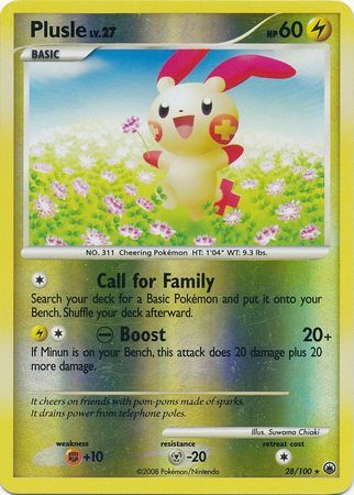 Plusle - 28/100 - Reverse Holo - EN Plusle - 28/100 - Reverse Holo - EN