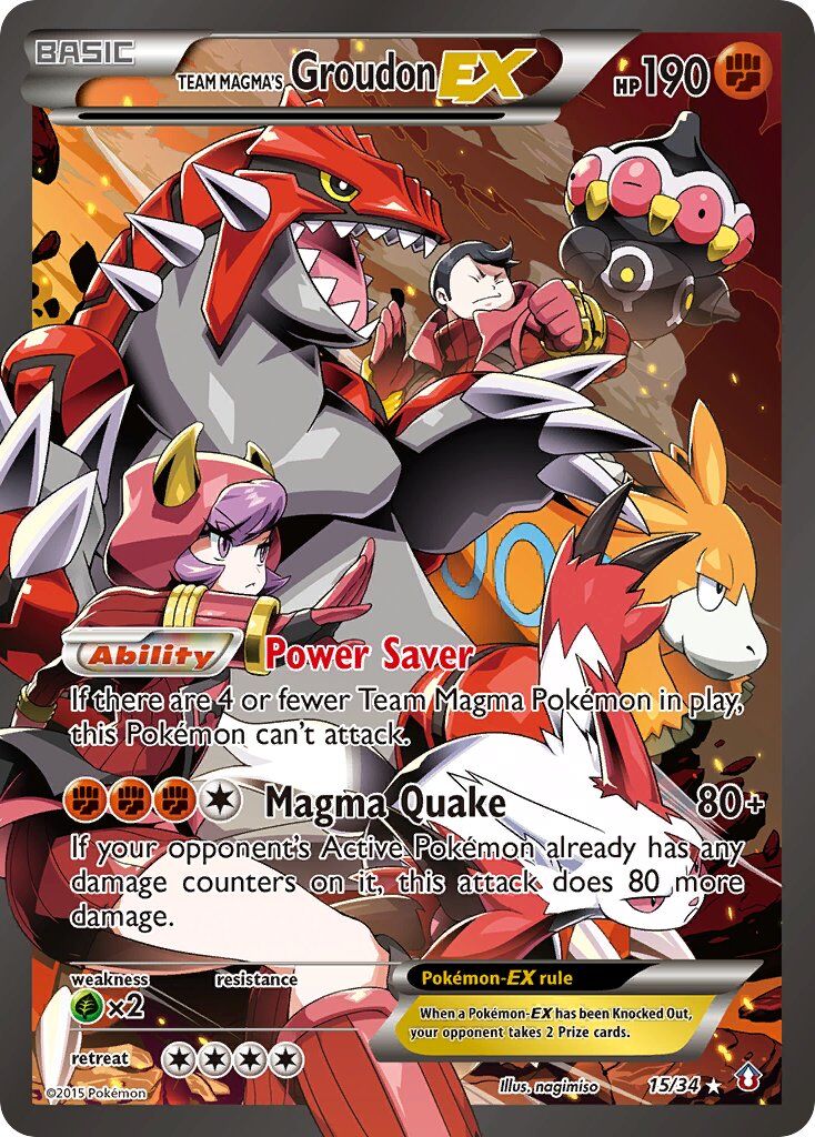 Team Magma’s Groudon-EX - 15/34 - EN Team Magma’s Groudon-EX - 15/34 - EN