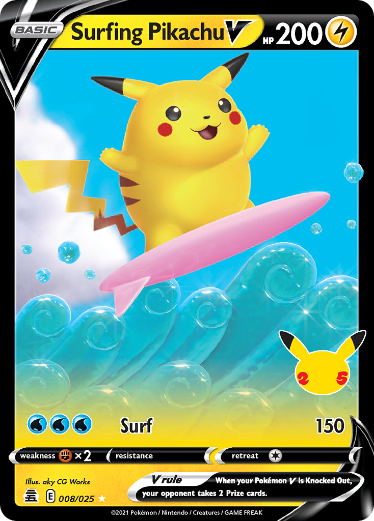 Surfing Pikachu V - 008/25 - EN Surfing Pikachu V - 008/25 - EN