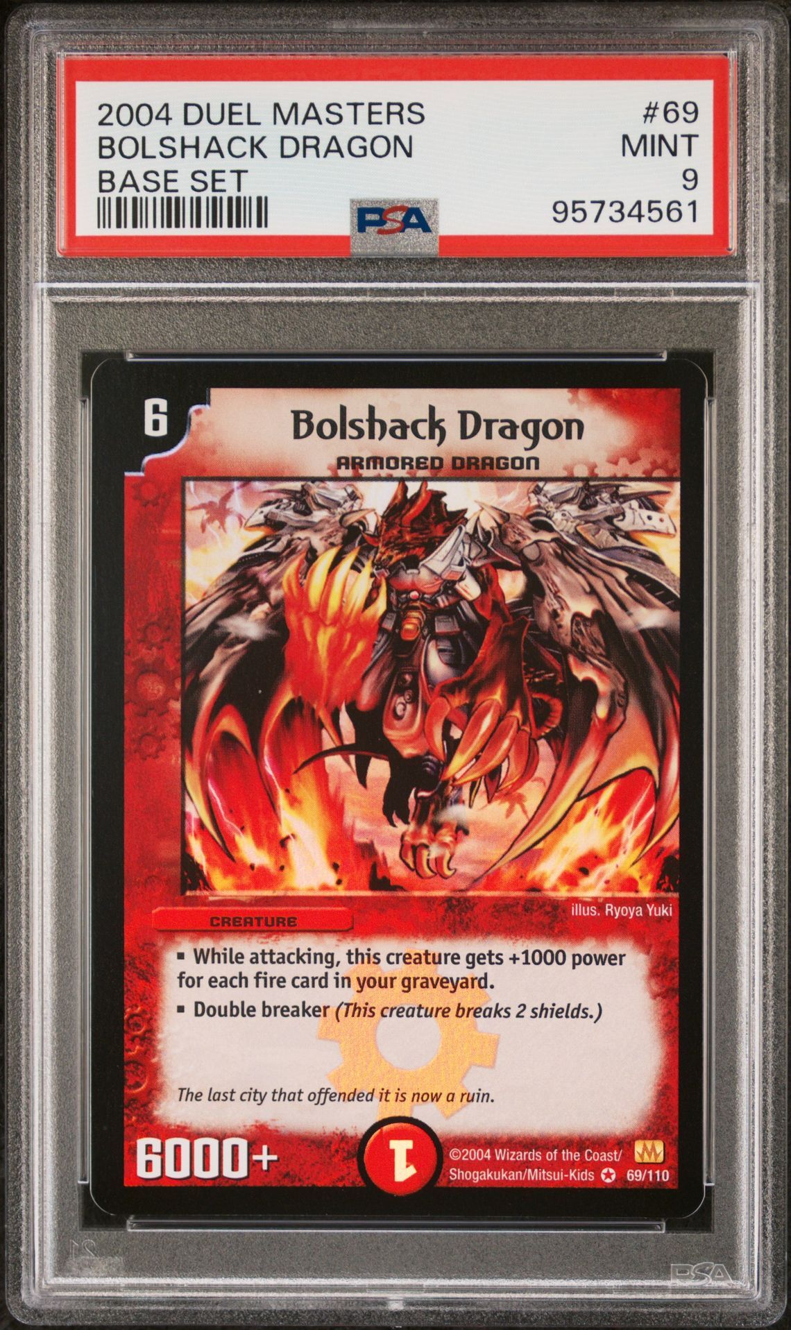 2004 DUEL MASTERS BASE SET 69 BOLSHACK DRAGON - PSA 9 MINT - Duel Masters 2004 DUEL MASTERS BASE SET 69 BOLSHACK DRAGON - PSA 9 MINT - Duel Masters