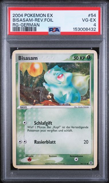 Bisasam #54 - EX Fire Red & Leaf Green - Reverse Holo - PSA 4 VG-EX - Pokemon