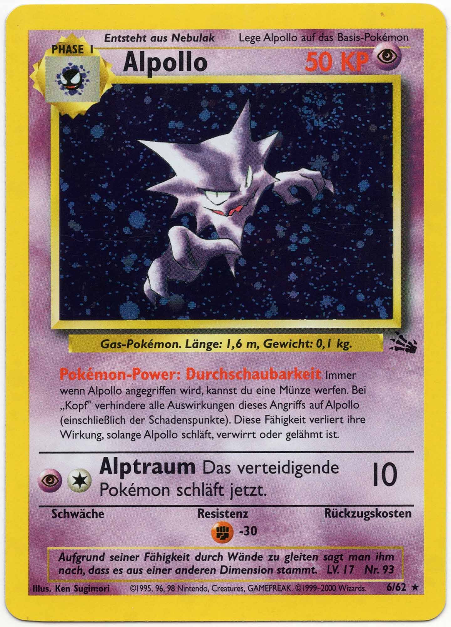 alpollo-6-62-pokemon-tcg-near-mint Alpollo - 6/62 - Pokémon TCG - Near Mint
