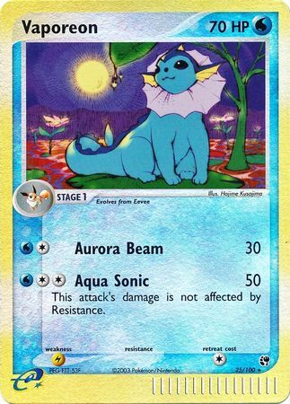Vaporeon - 25/100 - Reverse Holo - EN Vaporeon - 25/100 - Reverse Holo - EN