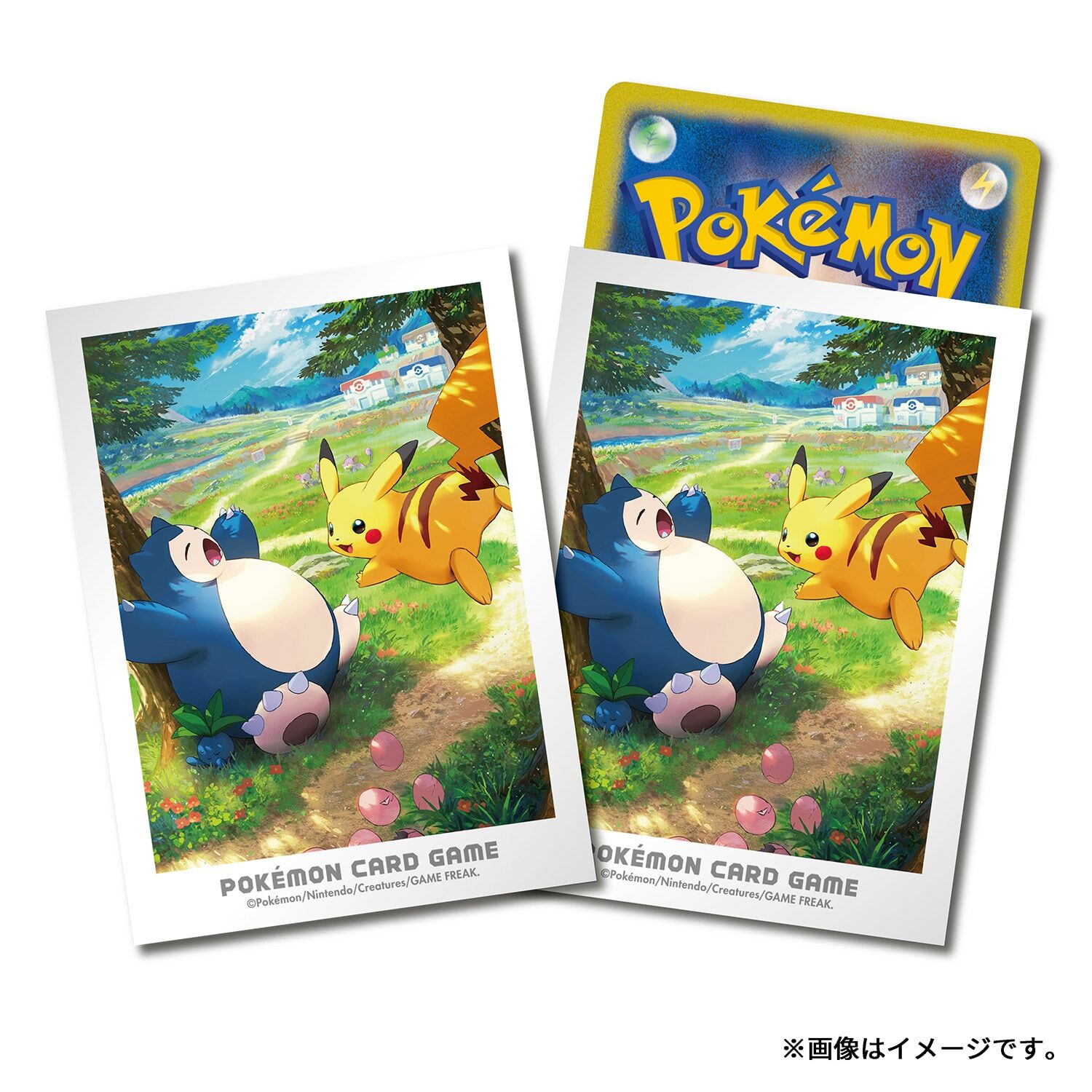 Pokemon Center Deck Sleeves Kanto Adventures Pikachu & Snorlax Pokemon Center Deck Sleeves Kanto Adventures Pikachu & Snorlax