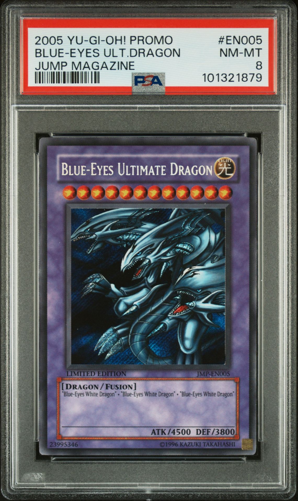 2005 YU-GI-OH! PROMO JUMP MAGAZINE EN005 BLUE-EYES ULTIMATE DRAGON - PSA 8 NM-MT - Yu-Gi-Oh!