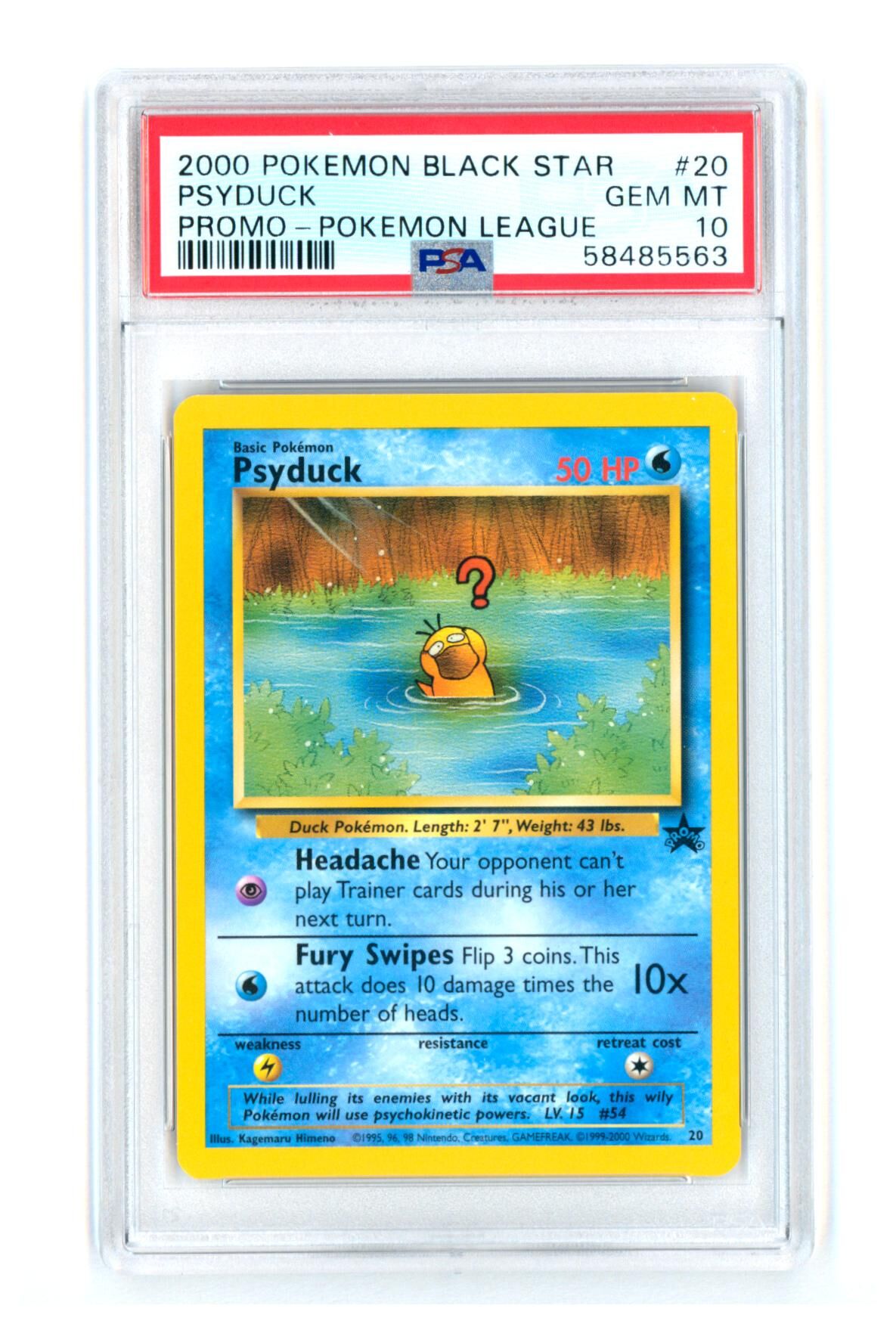 psyduck-black-star-promo-20-psa-10-gem-mint-pokemon-58485563 Psyduck - Black Star Promo 20 - PSA 10 GEM MINT - Pokémon