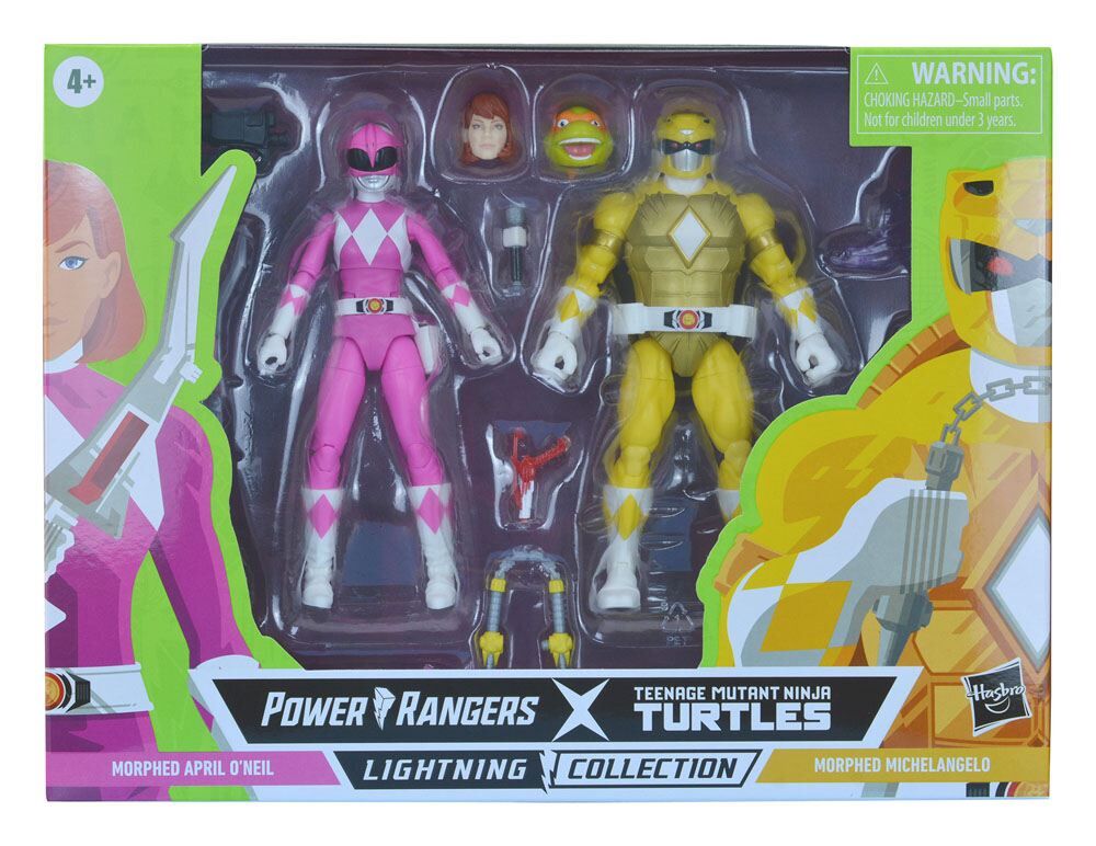 Power Rangers x TMNT Lightning Collection Actionfiguren 2022 Morphed April O¬¥Neil & Michelangelo